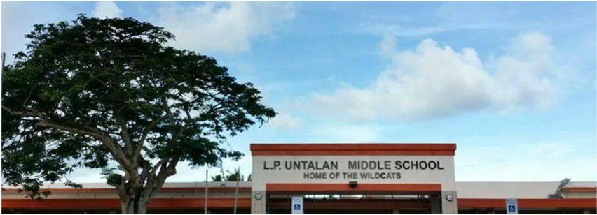 Picture of the sign in front of Untalan Middle School